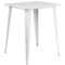 Merrick Lane Rothko Patio Dining Table with Metal Frame and Square Top